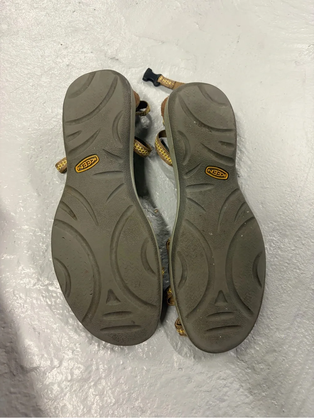 Keen Women's Brown and Yellow Strappy Sandals